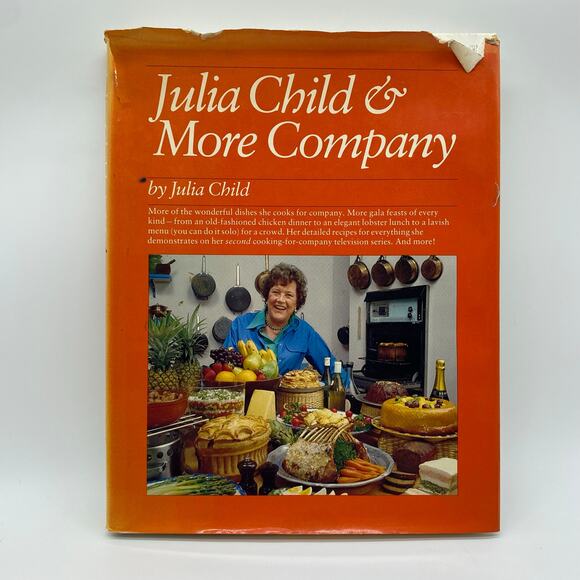 Julia Child & More Company Cookbook First Edition 1979 Orange Hardback - Picture 1 of 14